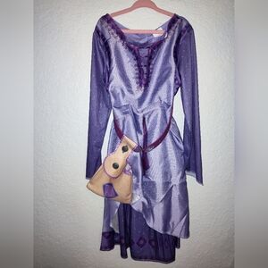 Used Disney Asha Fantasy Costume Dress with Tan Accessory
